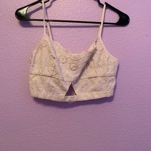 American Eagle Cream Colored Crop Top